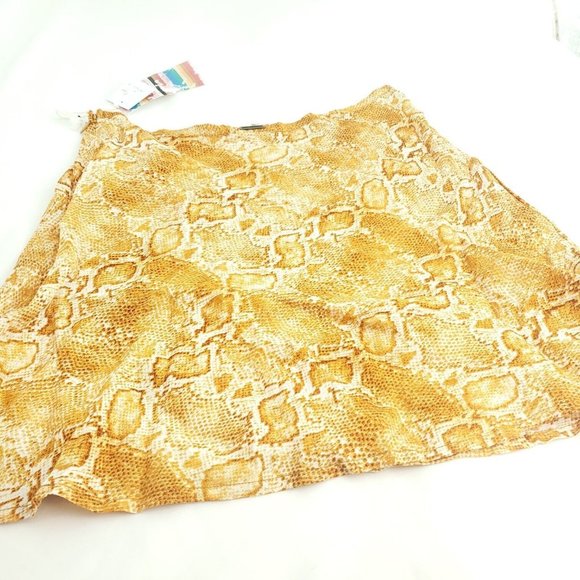 Billabong Womens Brown Animal Print Stretch Side Zip Short Mini Skirt Size 28 - Picture 3 of 13